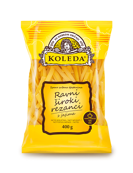 Ravni široki rezanci s jajima KOLEDA