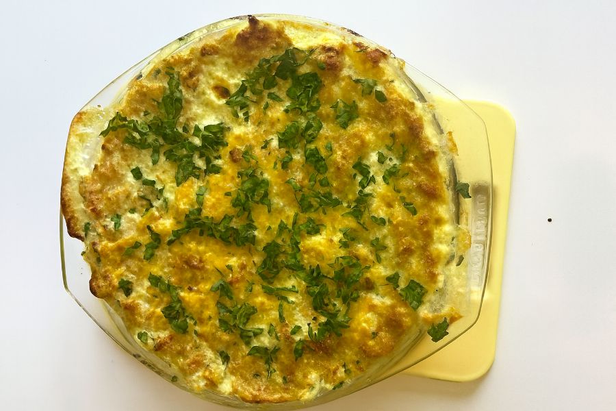 Zapečena tarana s jajima i vrhnjem