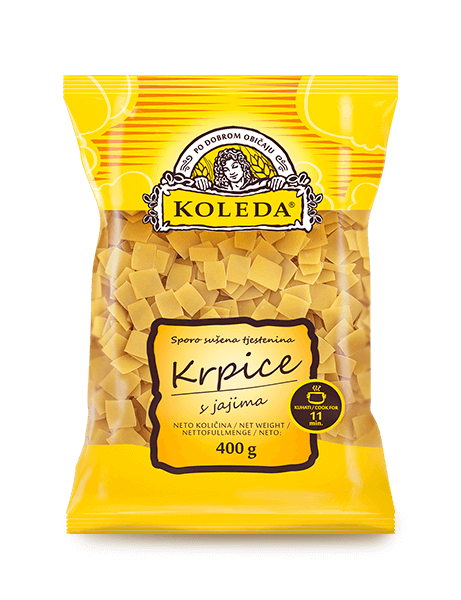 Krpice s jajima - tjestenna Koleda pakiranje 400g