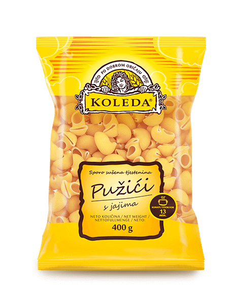 Pužići s jajima u pakiranju od 400g Koleda